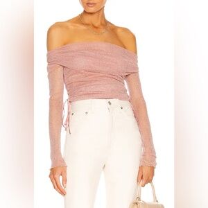 JONATHAN SIMKHAI  Fallon Shimmer Desert Rose Top NWT